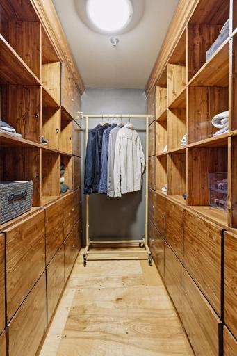 Custom Walk-In Closet with Built-In Storage