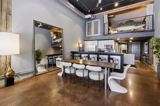 Open Dining Space Designed for Entertaining, fundraisers, work meetings or intimate nights