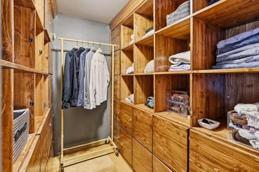 Custom Walk-In Closet with Built-In Storage