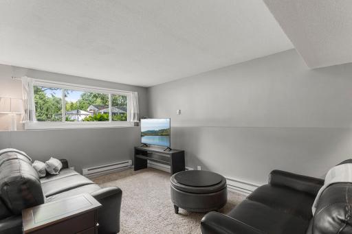 Family Room in the Lower Level with Abundant Natural Lighting