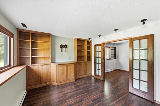 Built-in cabinetry adds both style and storage.