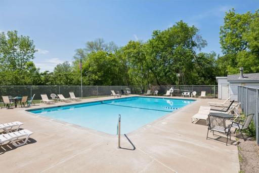 Resort-inspired community amenities include a beautifully maintained outdoor pool. It's the perfect setting to stay active, connect with neighbors, and enjoy Minnesota's beautiful summer months.