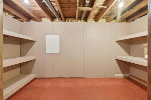 Lower level storage room.