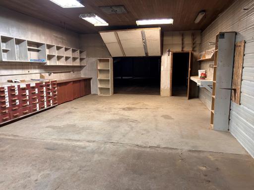 Front of shed 1 has a large workshop