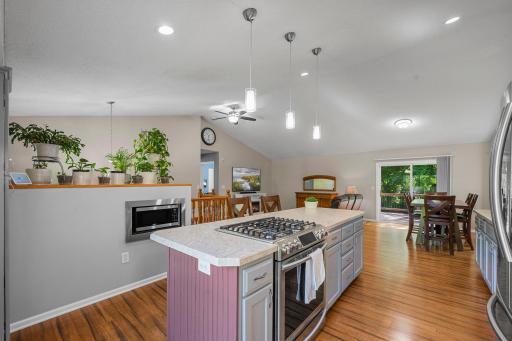 Large island and see the in wall microwave?