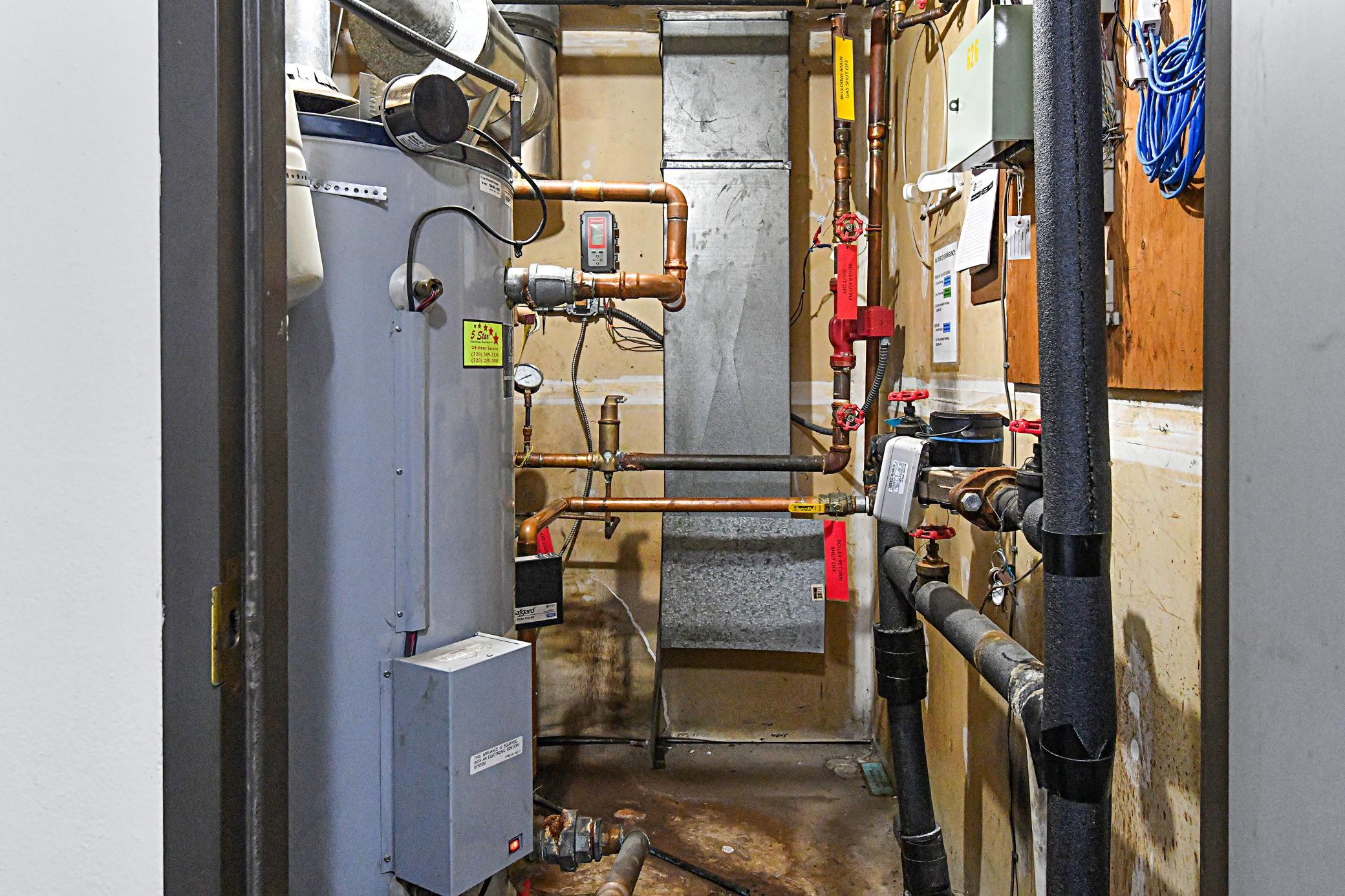 Mechanical room just beyond laundry