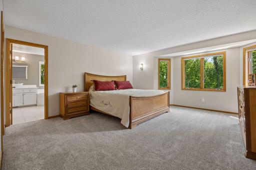 Inviting primary bedroom featuring a generous walk-in closet and plenty of room to create a comfortable private retreat.