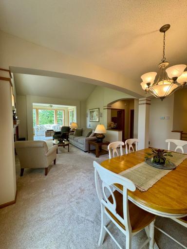 The floor plan offers an open concept with defined spaces.