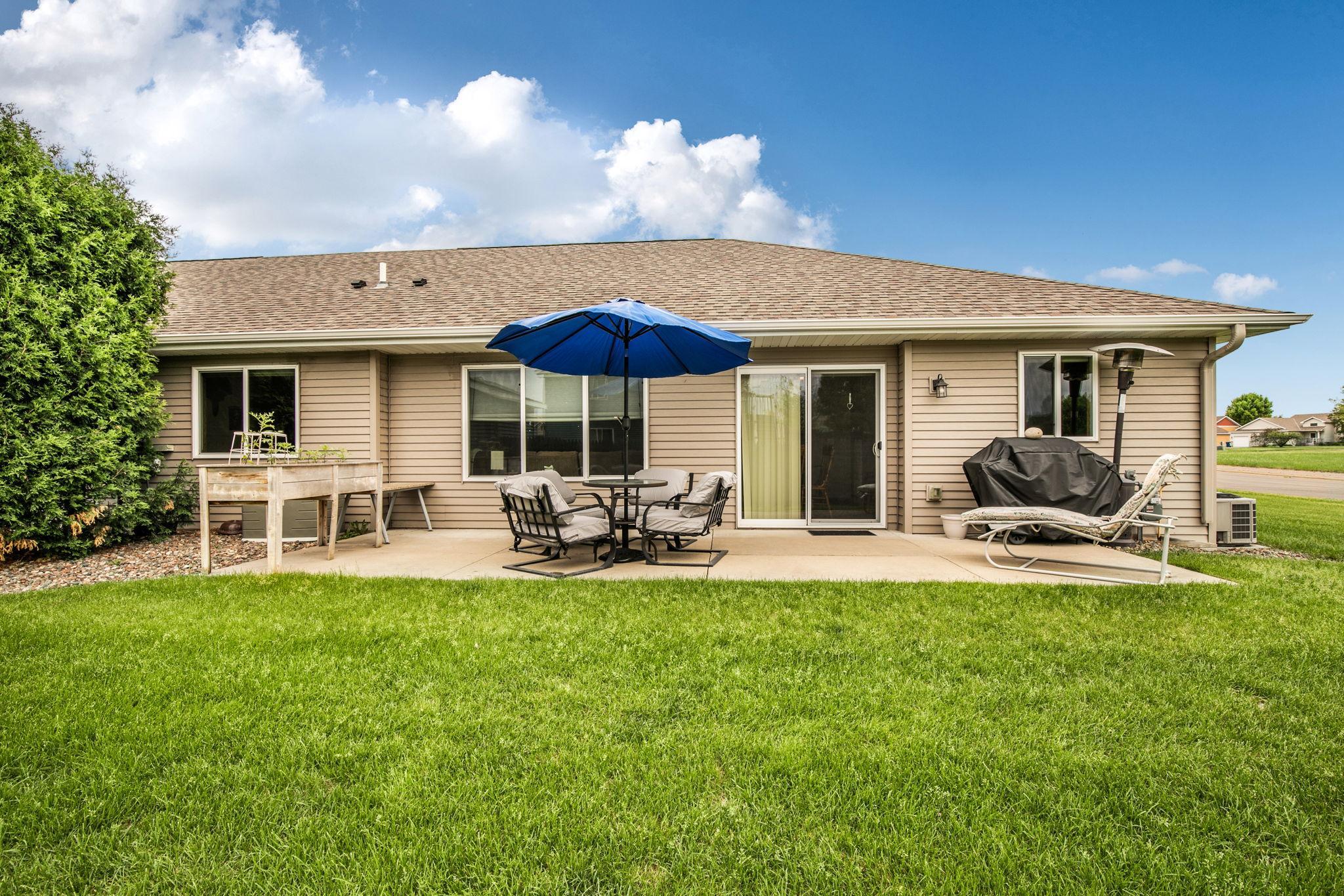 Back patio creates another outdoor living area.
