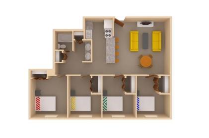 4 Bedroom layouts for 711 8th Ave S St Cloud