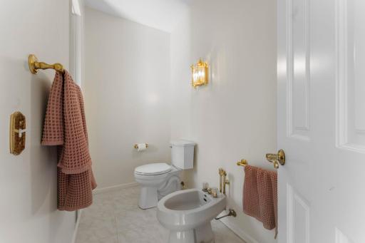 Separate toilet and bidet room, of course.