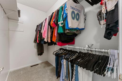 Second walk-in closet means no having to store your out of season wardrobe.