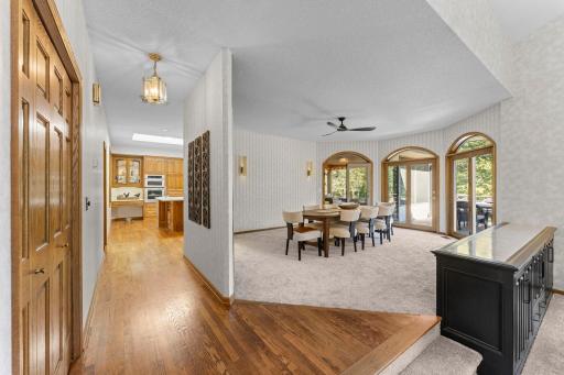 Off the family room is a formal dining room.