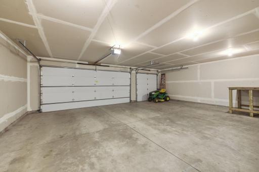 Spacious three-car garage