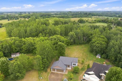 Aerial view of the private lot