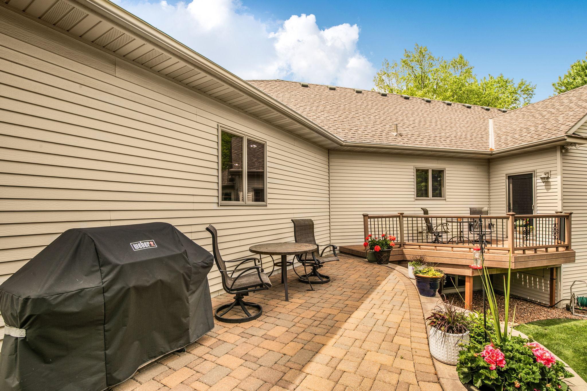 Outdoor patio enhances the property's recreational and entertaining potential.