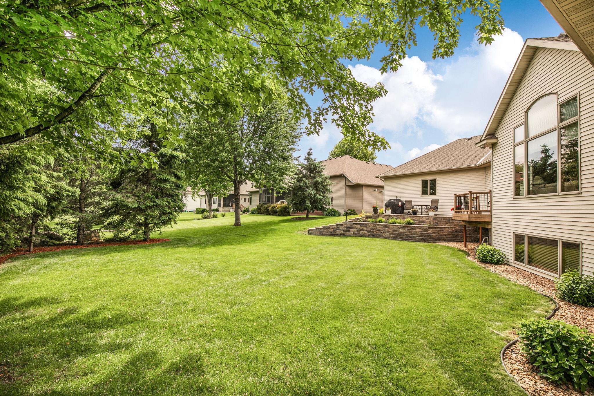 Generous green space offers endless opportunities for play and gatherings.