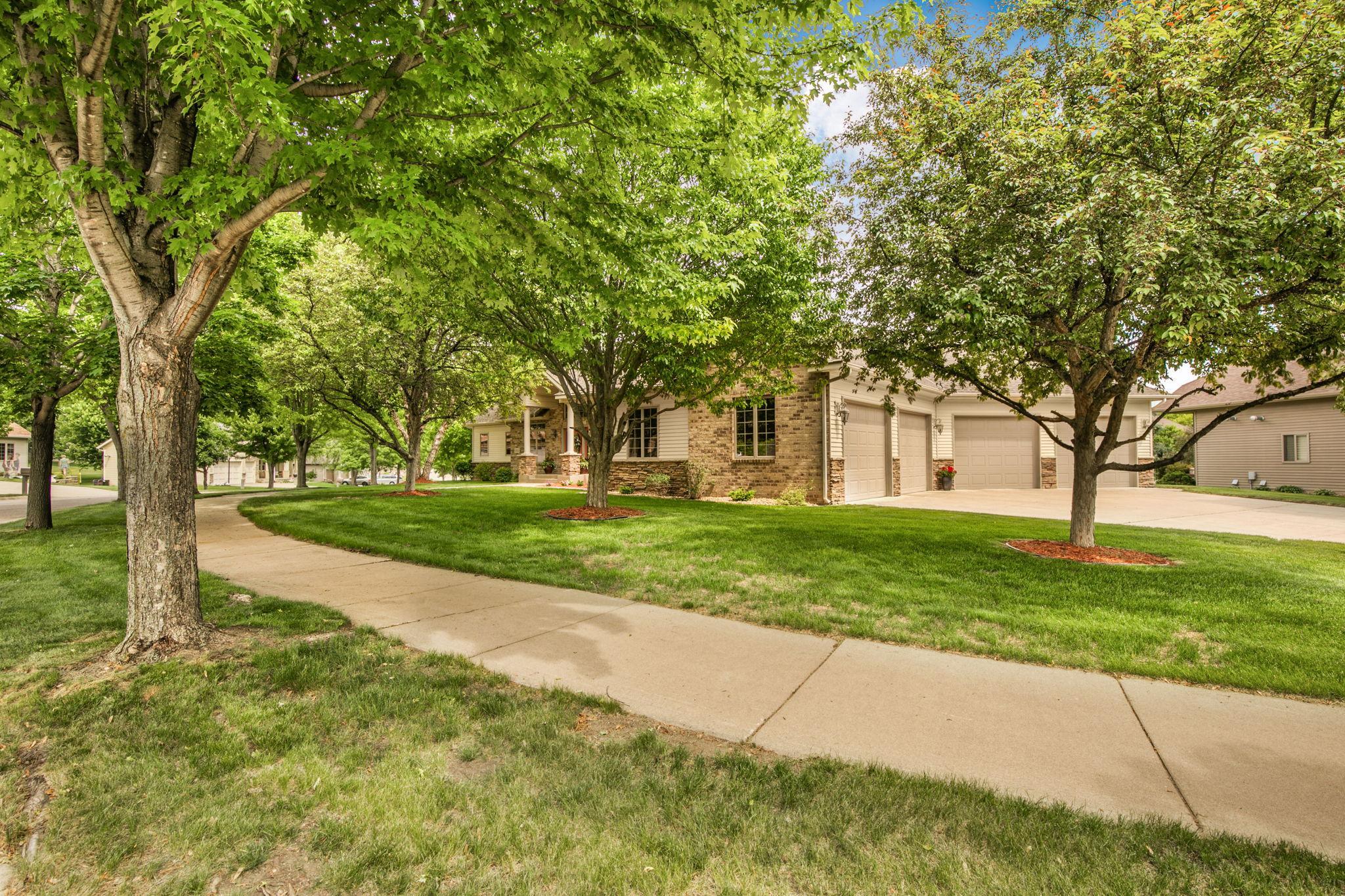 Generous corner lot offers an open feel and extra outdoor space.
