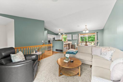 Open plan floor gives a spacious feel to the main level