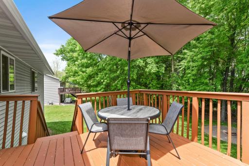 Deck well maintained and recently stained