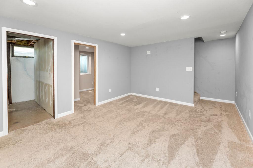 Family Room view to Utility/Laundry & Bedroom