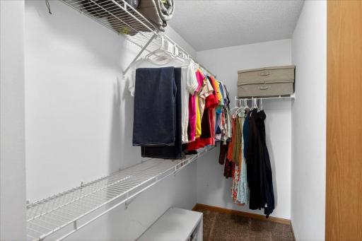 Another walk-in closet provides abundant storage rarely found in secondary bedrooms.