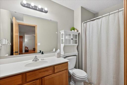 Conveniently located near the entry-level bedroom, this 3/4 bath offers comfort and functionality for guests or everyday living.