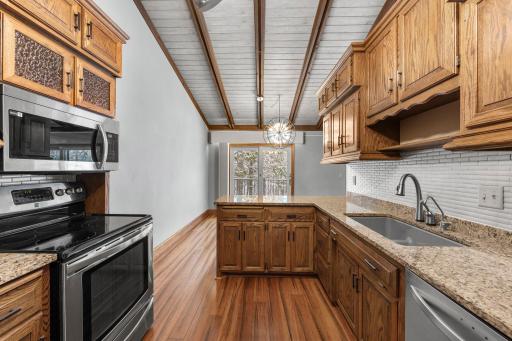 A sophisticated a comfortable gathering space perfect for creating meals