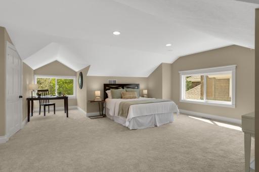 Third floor offers amazing opportunity for flexible living. How would you use this space? Primary suite? Guest suite? Kids space? Office/living space? The options are endless!