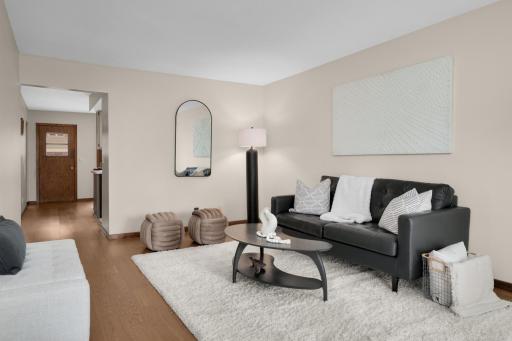 Recent updates include engineered hardwood floors on the main level