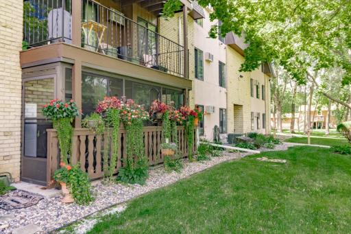 Walk right out to the Green space-And your guest can come though this way
