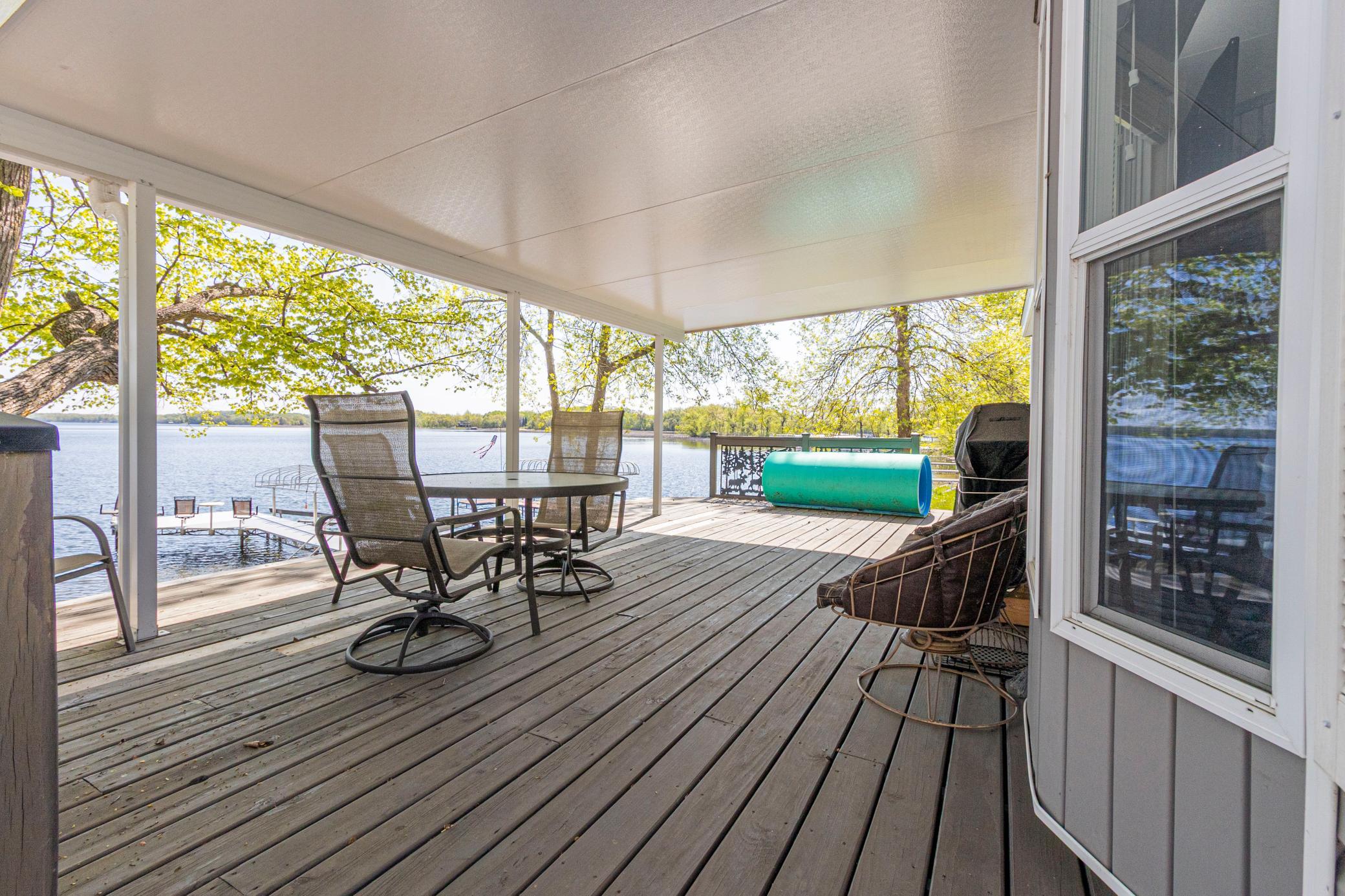 Covered Deck - Perfect for Grilling and enjoying the lake