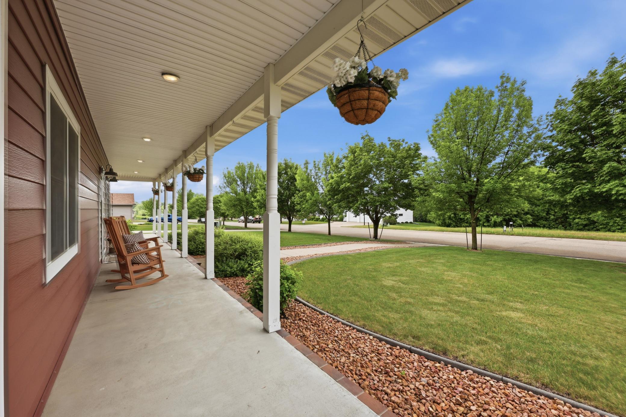 Covered porch view