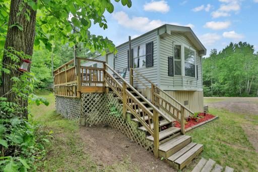 Deck is built on its own footings.