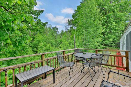 Deck on the back of the home.