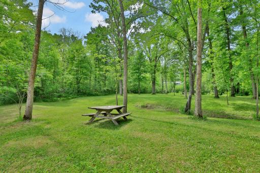 Picnic table included.