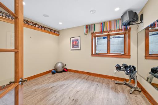 Whether you envision a guest retreat, fitness studio, playroom, or creative workspace, this flexible lower-level room is ready to meet your needs.