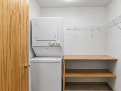 Washer and Dryer off kitchen with lots of extra room for storage or walk-in pantry