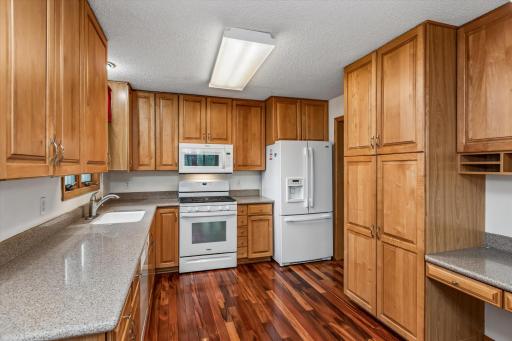 Beautiful flooring in kitchen and dining area