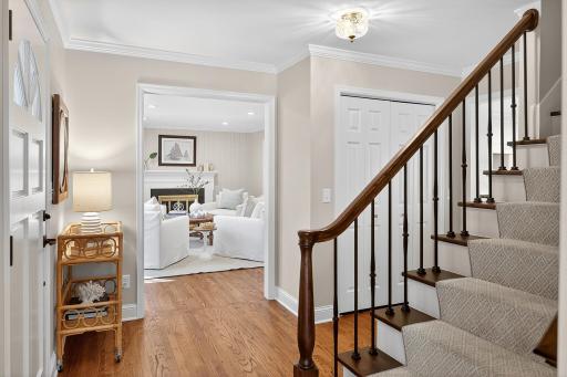 Front Center Hall with Double Coat Closet