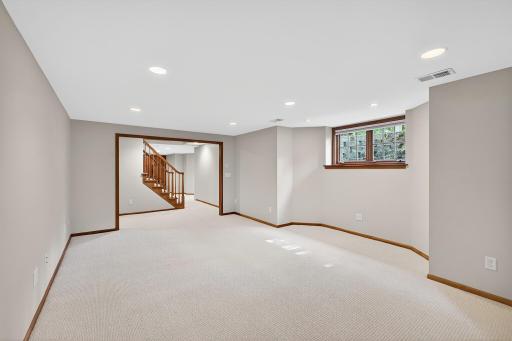 Other Gathering Area in Lower Level - Light and Bright for a Lower Level - New Carpet and Paint