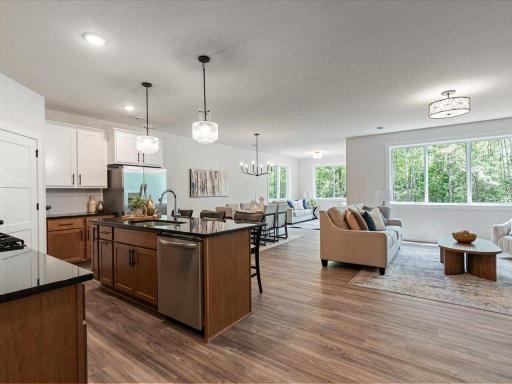 Open floor plan with lots of natural lighting
