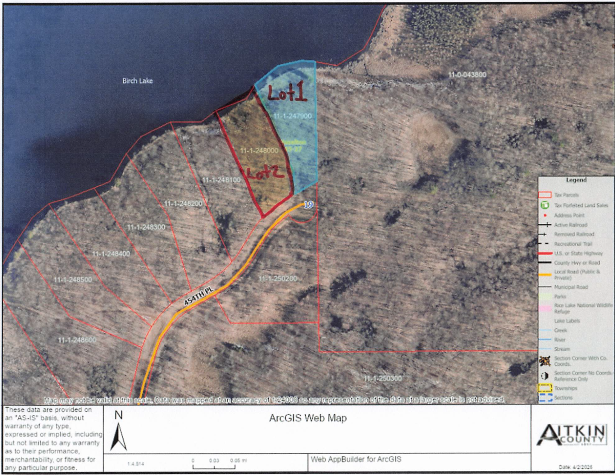 Property photo for Lot 2 454th Place, Aitkin, MN 56431