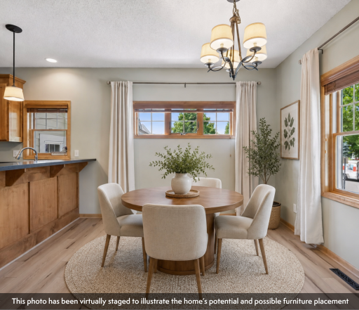 This photo been virtually staged to illustrate the homeâs potential and possible furniture placement.