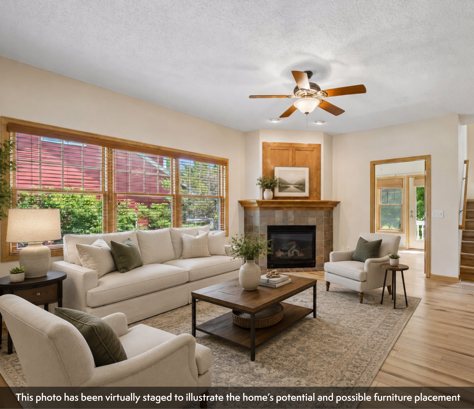 This photo been virtually staged to illustrate the home’s potential and possible furniture placement.