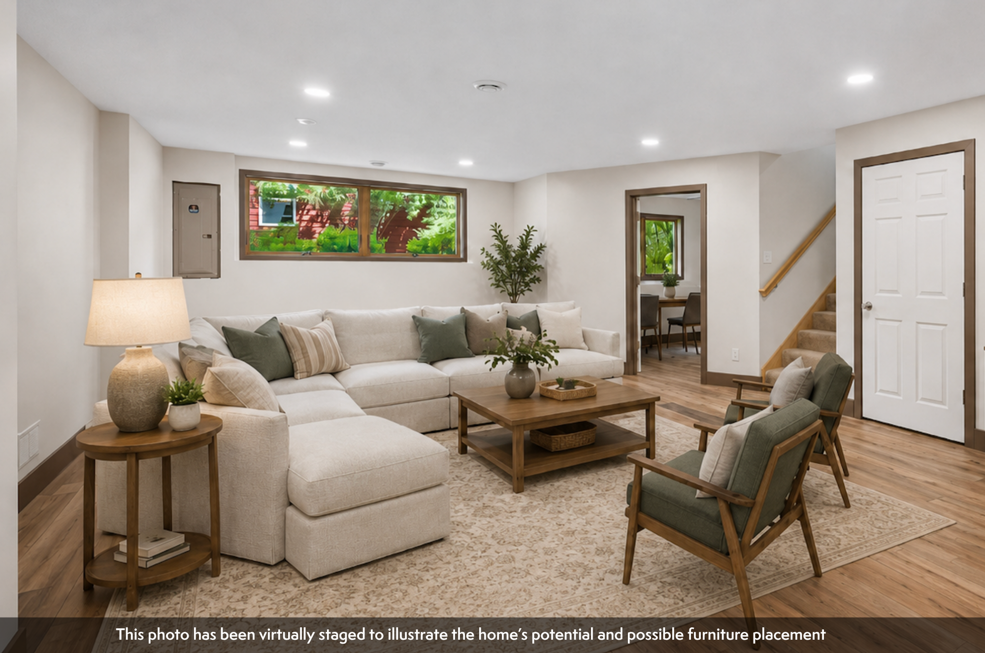 This photo been virtually staged to illustrate the home’s potential and possible furniture placement.