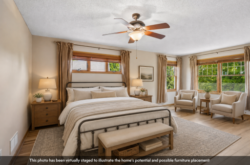 This photo been virtually staged to illustrate the homeâs potential and possible furniture placement.