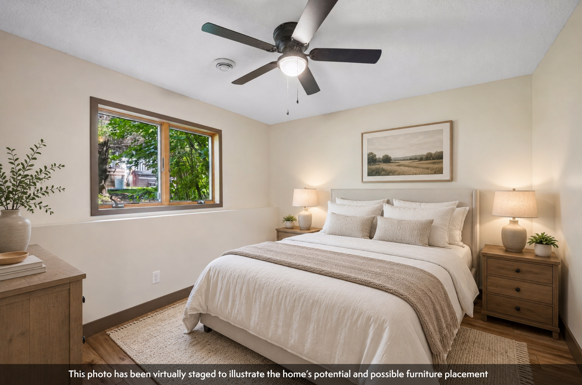 This photo been virtually staged to illustrate the home’s potential and possible furniture placement.