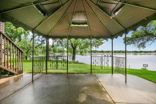 Find shade on the back patio under the gazebo to take in the views.
