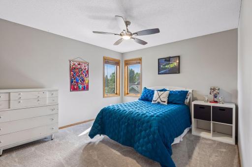 Bedroom 3 with 2 corner windows. Lots of light and lots of wall space.